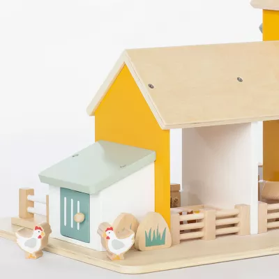Holzspielzeug, Haus, Zug?, Küken, Tierfigur