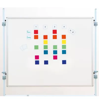 whiteboard, Kalender, Farbblöcke, bunte Quadrate, Magnetfarbe