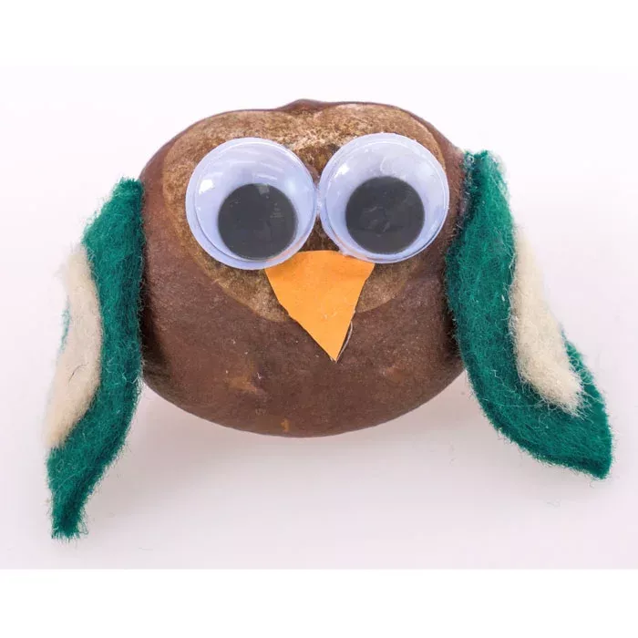 Kopfkuchen, Eule, Stofffigur, Augenbrille, Flügel