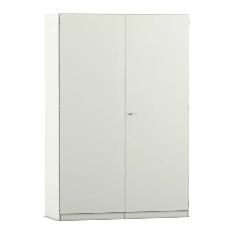 Kleiderschrank,  Doppeltür,  Standschrank,  Metallscharniere,  neutrale Farbe