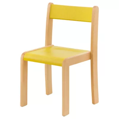 Holzstuhl, Kindermöbel, Gelb, Sitzstuhl, Kinderstuhl
