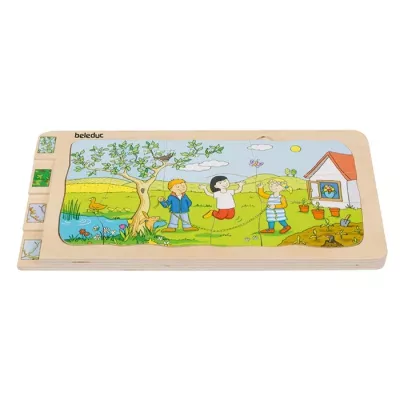 Holzpuzzle, Kinderpuzzle, Lernpuzzle, Naturbild, Holzkasten