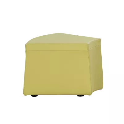 Hocker, Sitzwürfel, Ledersitz, Beige, cuboid