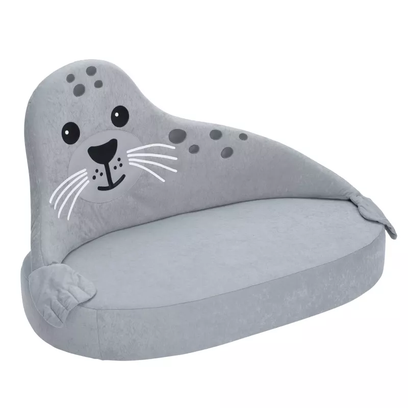 Sofakissen, Tiermotiv, Kuschelkissen, grau, Kinderstuhl