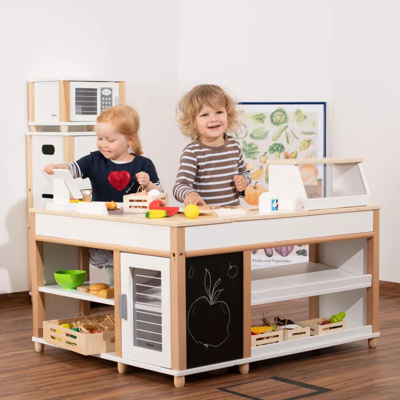 Spielküche, Kinderküche, Holzküche, Kochutensilien, Spielzeugset