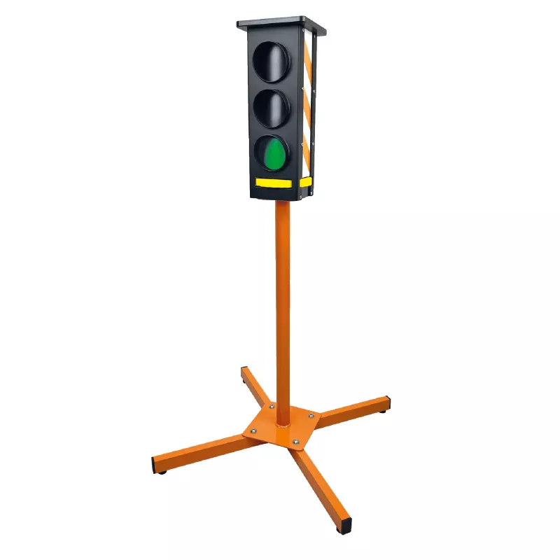 signal-station, traffic-light, orange-stand, metall-stange, drei-lichter