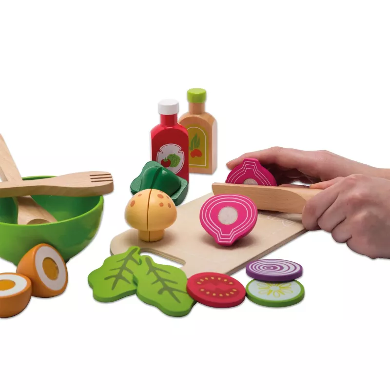 Holzspielzeug, Kochspielzeug, Gemüse, Obst, Küchenzubehör