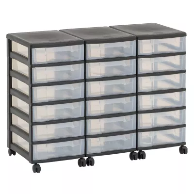 Schubladenbox, Aufbewahrungsbox, Rollboden, Körbe, Kunststoff, rollen, transparente schubladen