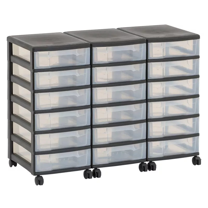 Schubladenbox, Aufbewahrungsbox, Rollboden, Körbe, Kunststoff, rollen, transparente schubladen