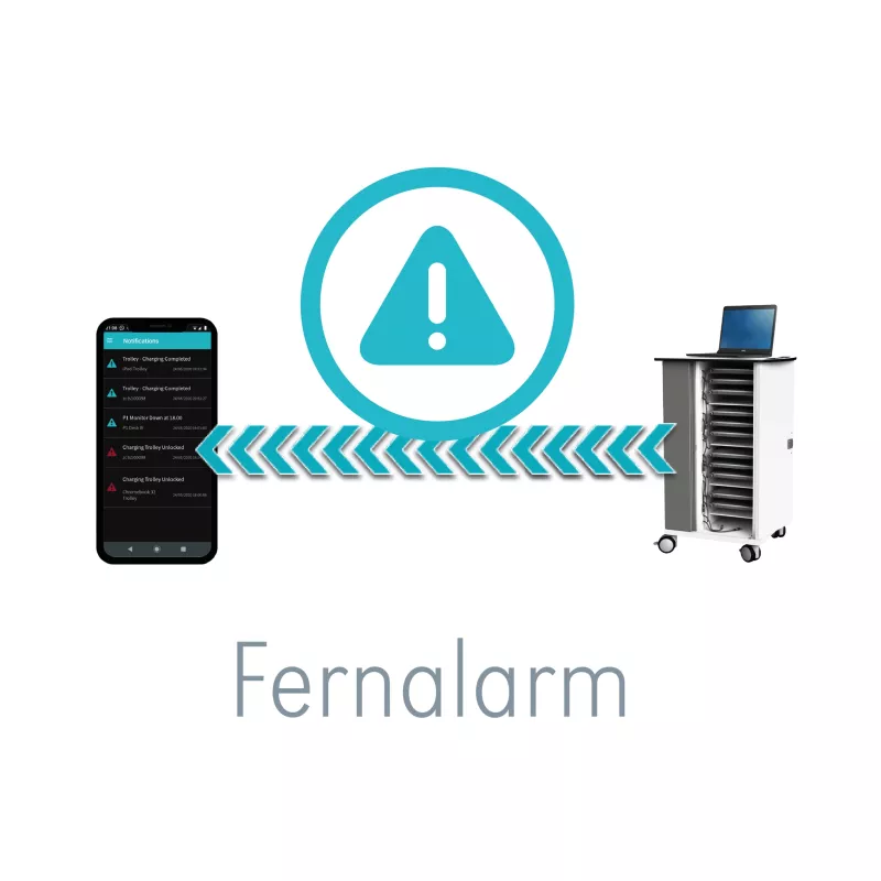 Fernalarm, Alarmanlage, Fernsteuerung, Kühlraum-Trolley?, Monitore-App