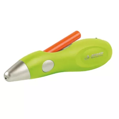 Airbrushpen, Grün, Orangener Stift, Metallspitze, Plastic Gehäuse