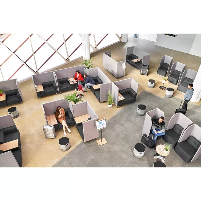 Loungebereich, Büro-Sitzgelegenheiten, Sofa-Kabinen, Sessel, runde Hocker