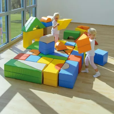 Konstruktionselemente, Kinderbausteine, Schaumstoffblöcke, Bausteine, Farbiges Spielset