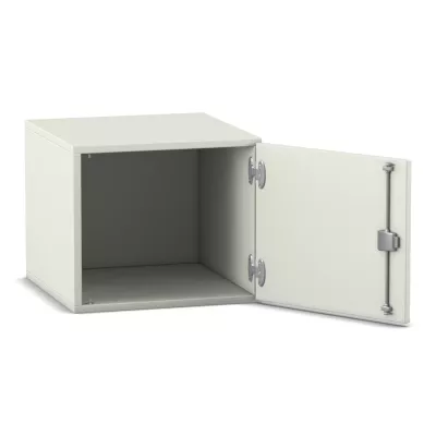 Küchenschrank, Hängeschrank, Schrank mit Tür, Stahlblech, Weiß