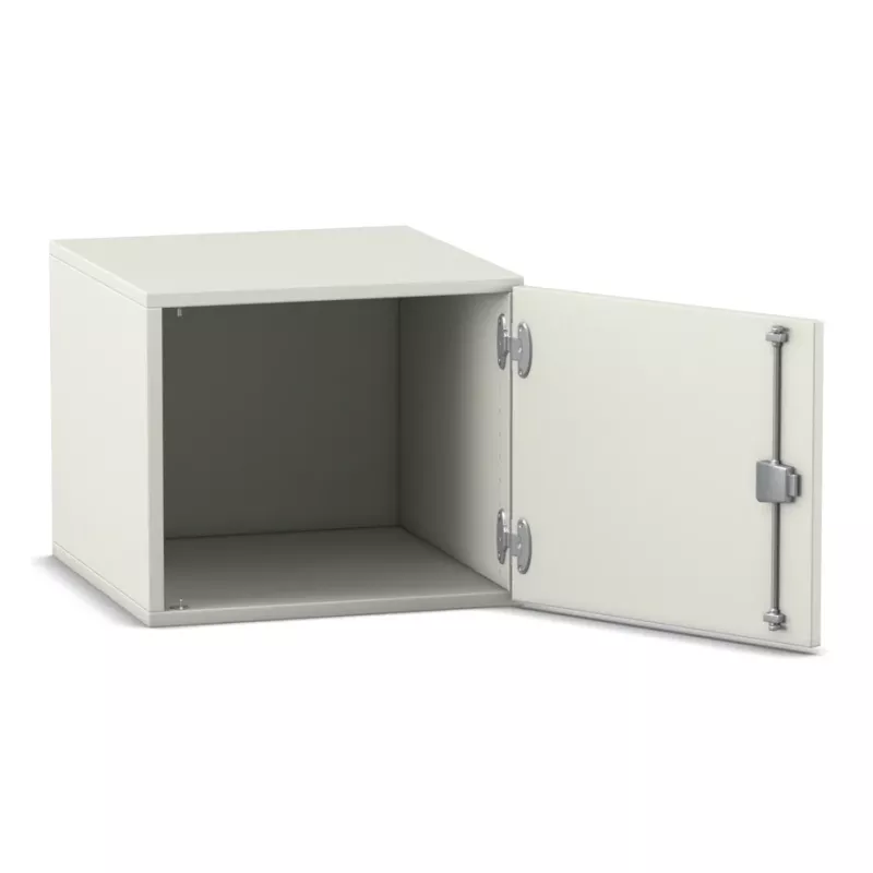 Küchenschrank, Hängeschrank, Schrank mit Tür, Stahlblech, Weiß