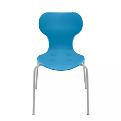 stuhl, kunststoffstuhl, blau, stuhl, stuhl