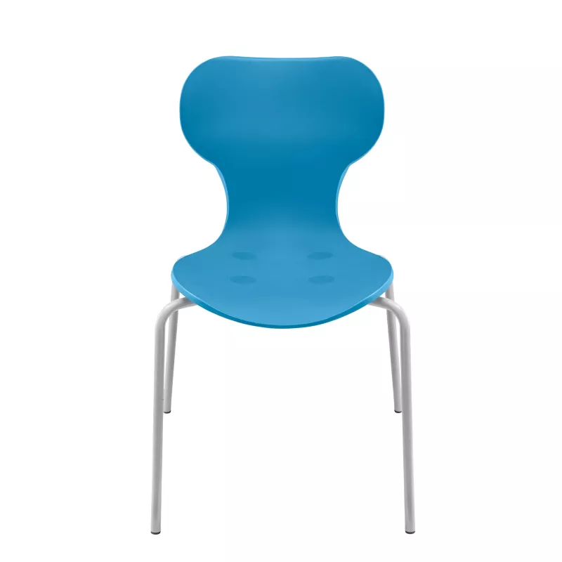 stuhl, kunststoffstuhl, blau, stuhl, stuhl
