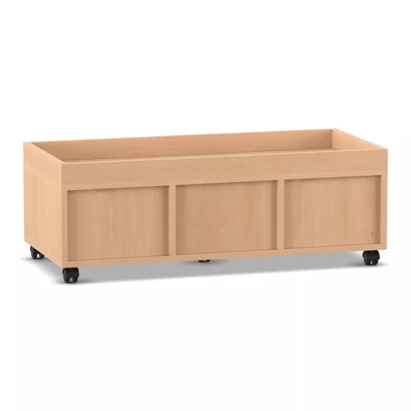 holz, Box, niedrige Schrank, beige, rollen