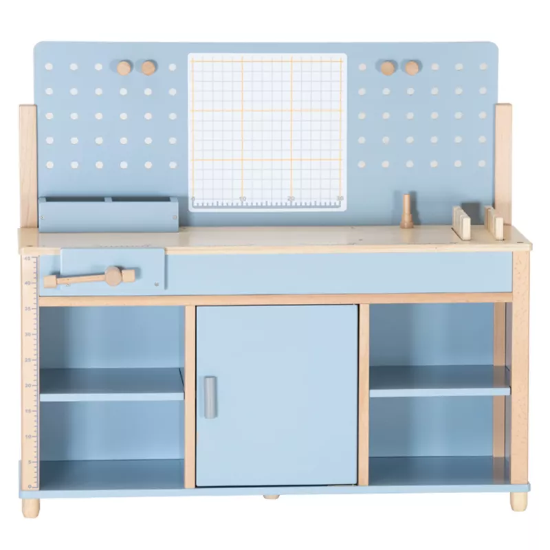 Kinderwerkbank, Werkbank, Holzwerkbank, Spielzeug, Blau