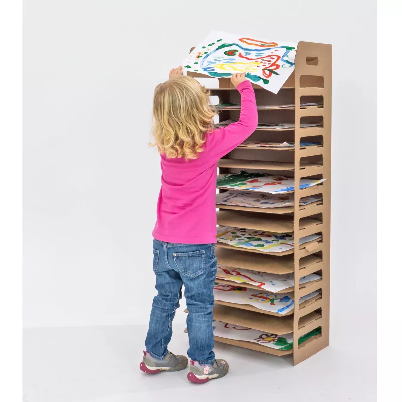 Kinder, Kinderkunst, Kunstwerk, Papierkunst, Laufstalensystem