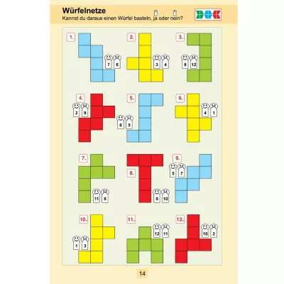 Würfelnetz, Legespiel, Blöcke, Puzzle, Quadrate