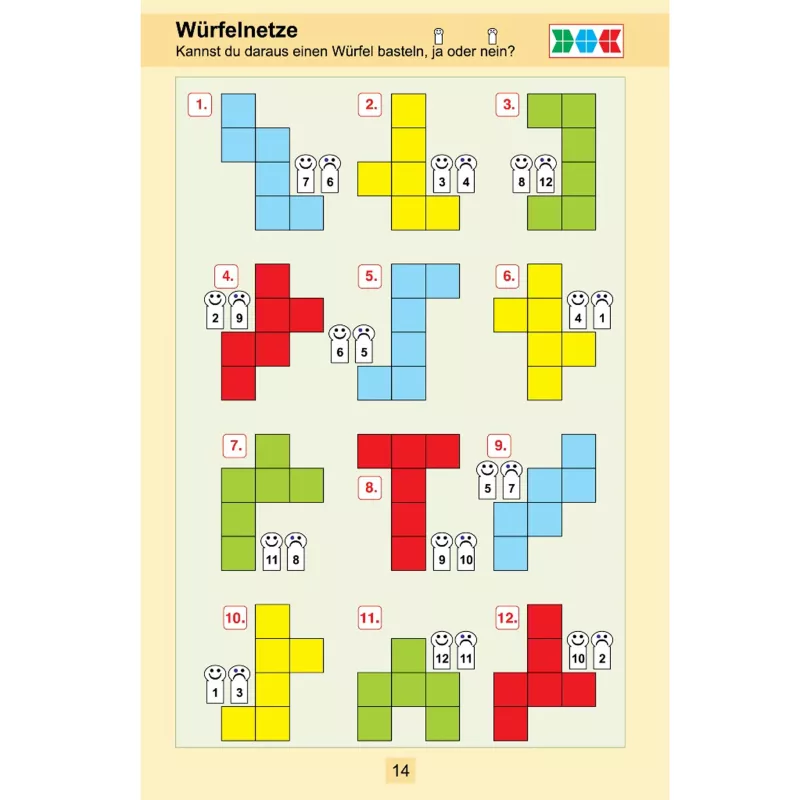 Würfelnetz, Legespiel, Blöcke, Puzzle, Quadrate