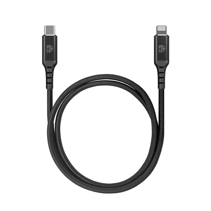Ladekabel, USB-C auf Lightning, Datenkabel, Schwarz, Kabel】
