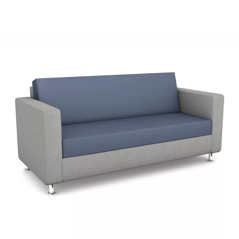 Sofa, Wohnzimmersofa, Zweisitzer, Grau, Stoffbezug