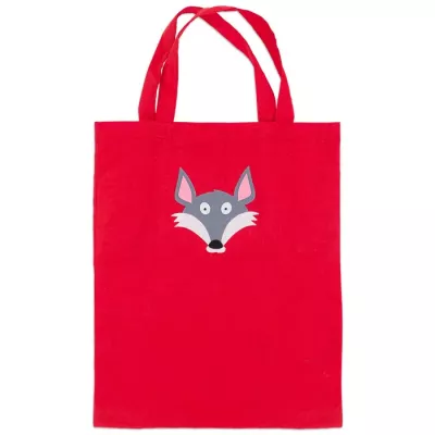 Tasche, Beutel, Stoffbeutel, Fuchs-Motiv, rote Farbe