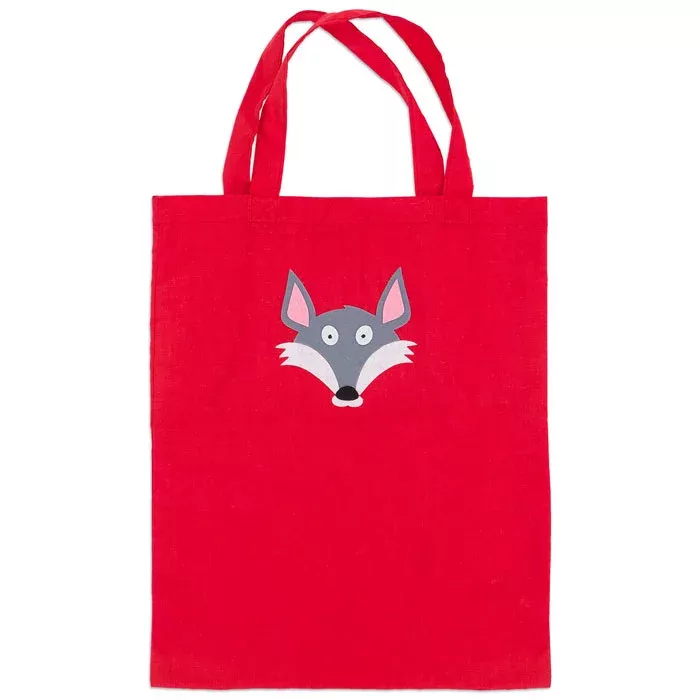 Tasche, Beutel, Stoffbeutel, Fuchs-Motiv, rote Farbe