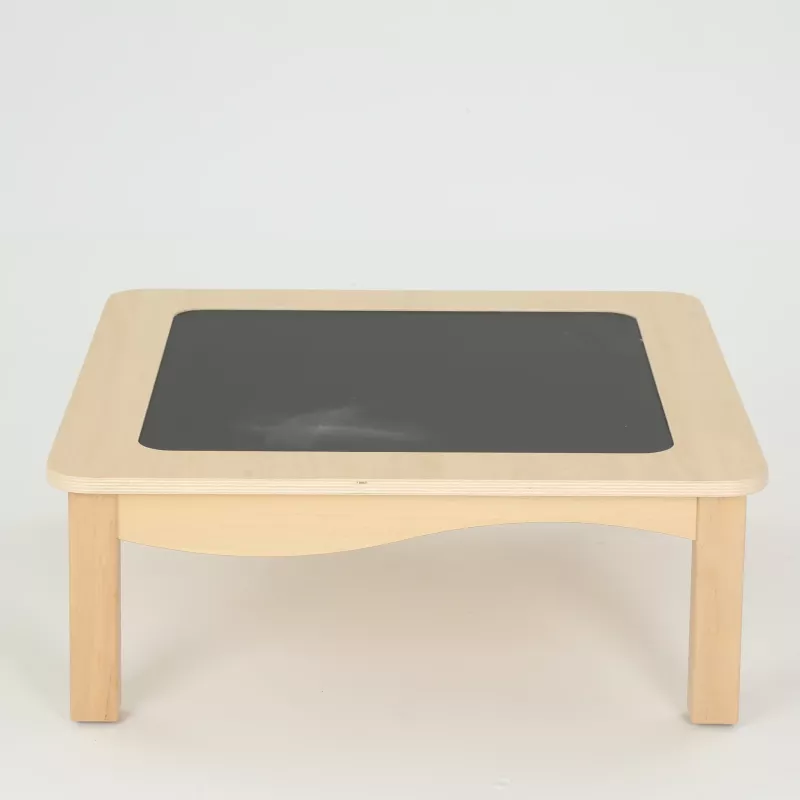 Holztisch, Kinder-Tisch, Schreibtischplatte, Schwarze Tischplatte, Holzbeinen