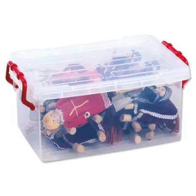 puppet dolls, doll accessories, storage box, clear box, wooden dowel dolls