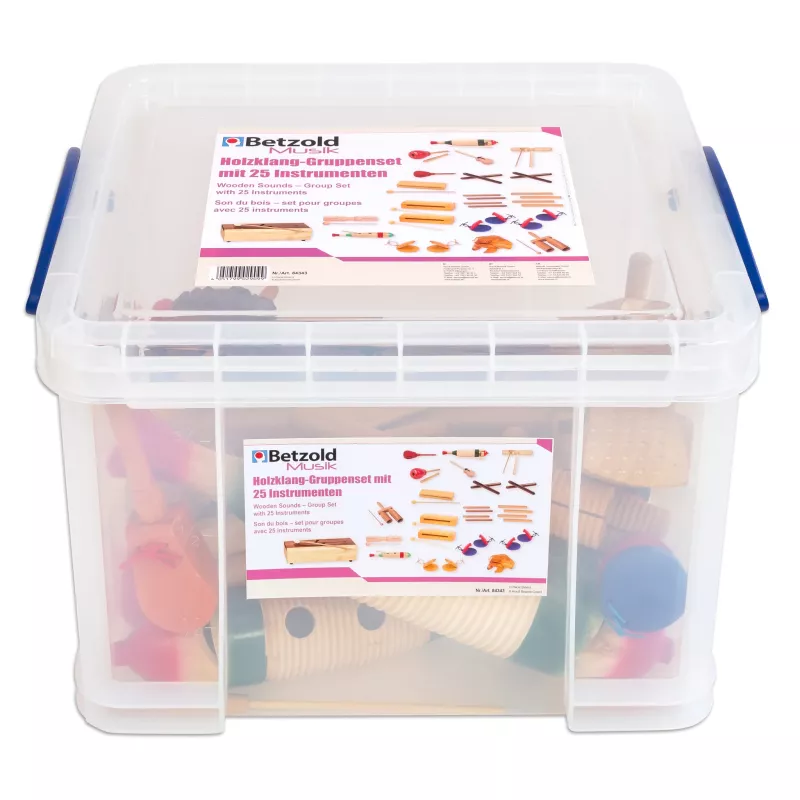 Holzklang-Gruppe, Musikset, Kinderinstrumente, Baukasten, Aufbewahrungsbox