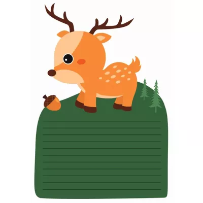Reh, Hirsch, Tier, Stoffetikett, Holzschmuck