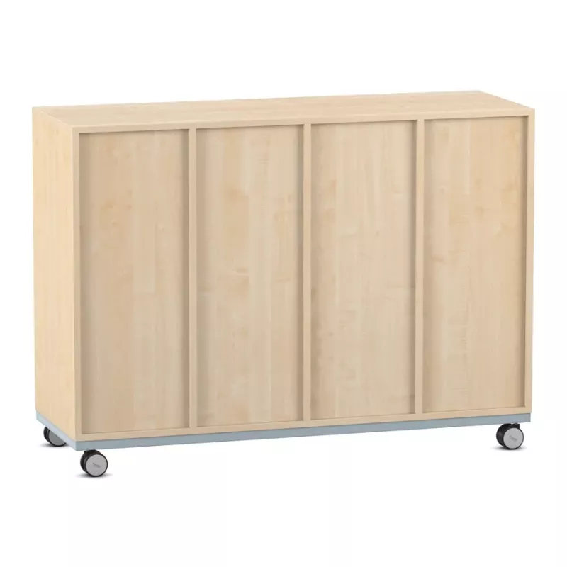 Schrank, Rollbarer Schrank, Holzschrank, Korpus aus Holz, Wagen mit Rollen