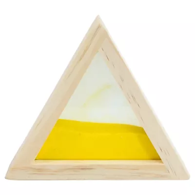 Dreieck, Holzrahmen, gelber Akzent, ornament, geometrische Kunst