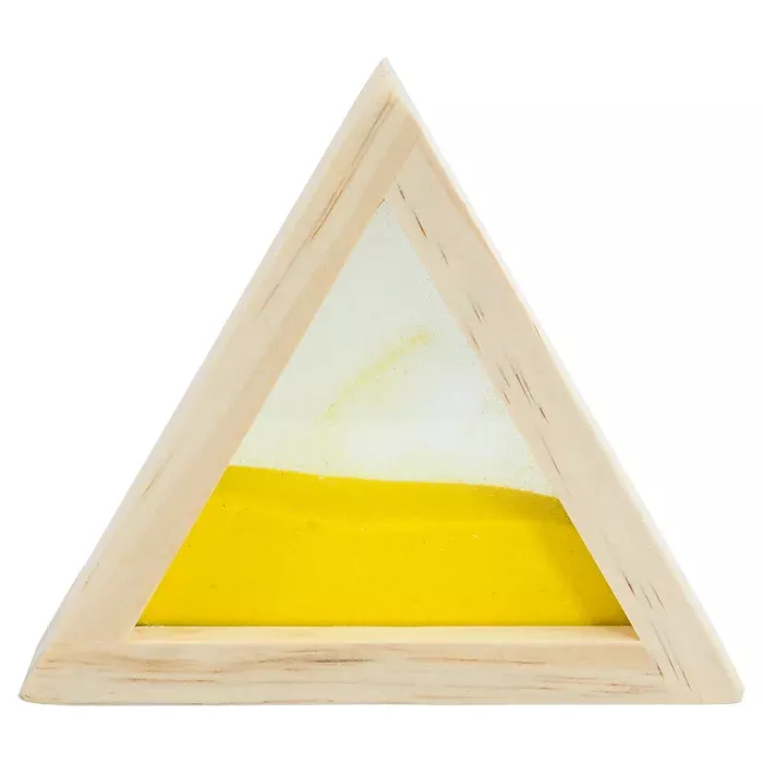 Dreieck, Holzrahmen, gelber Akzent, ornament, geometrische Kunst