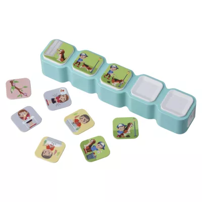 Spielset, Lernspiele, Holzspiele, Stapelwürfel, Farbige Quadrate