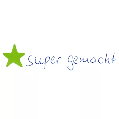 grün, stern, handschrift, logo, super geschmack