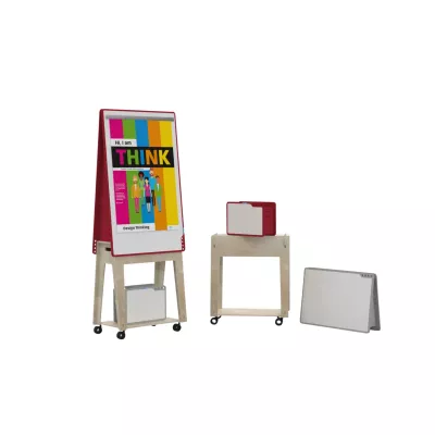 Whiteboard, Magnetische Tafel, Mobiler Staffelei, Rollbarer Ständer, Display-Tafel