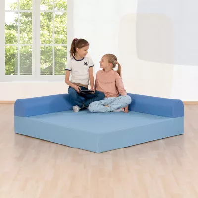 Sofa, Kinder, Sitzbank, blau, Schaumstoff