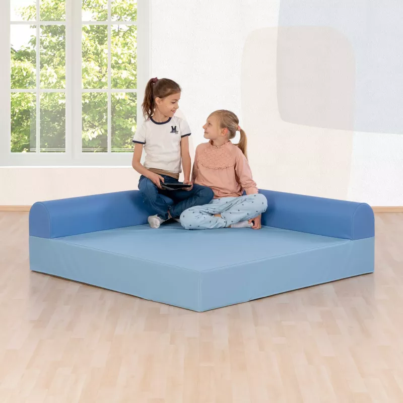 Sofa, Kinder, Sitzbank, blau, Schaumstoff