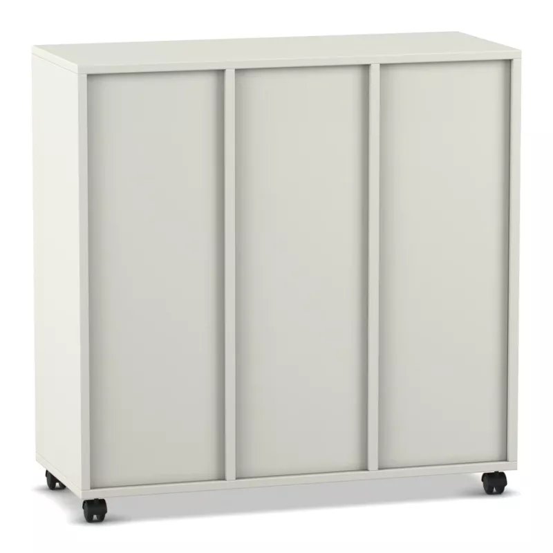 Schrank, Rollregal, Kleiderschrank, Auf Rollen, Grau