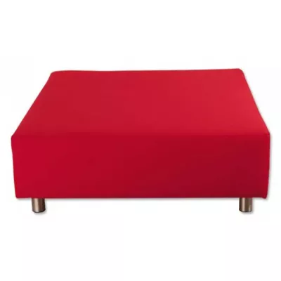 Sofa, Sitzbank, Roter Bezug, Beine aus Metall, Boxspring-Optik