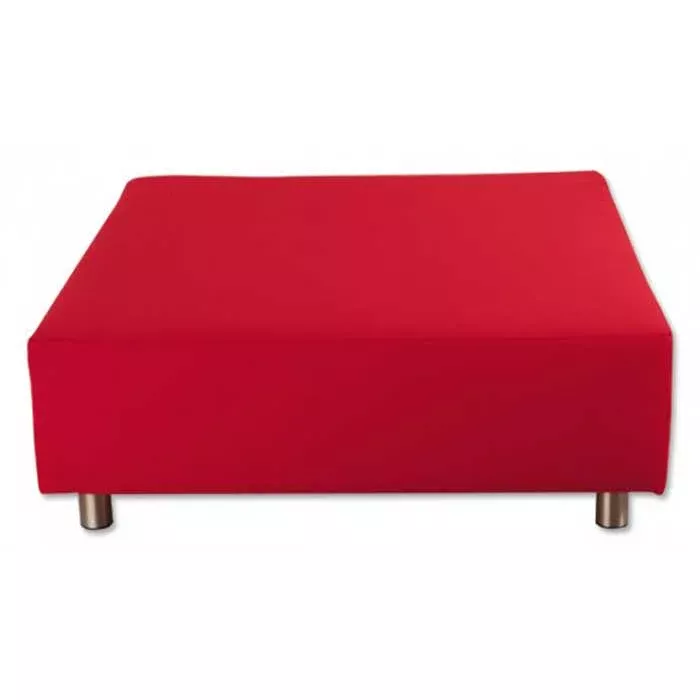 Sofa, Sitzbank, Roter Bezug, Beine aus Metall, Boxspring-Optik