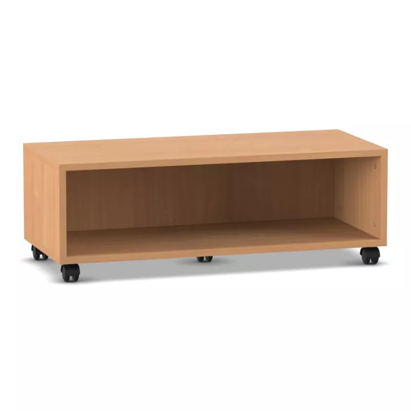 Couchtisch, Holz, Rollen, offen, Aufbewahrungslücke