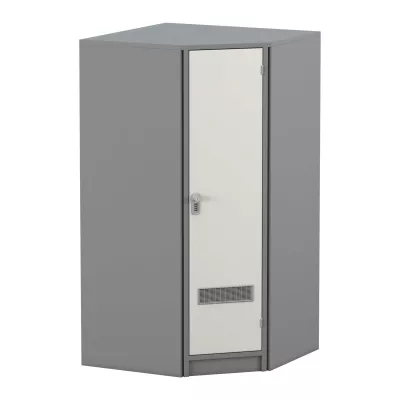 Schrank, Metallschrank, Schranktür, Schwarzgrau, Klimageräte-Schrank
