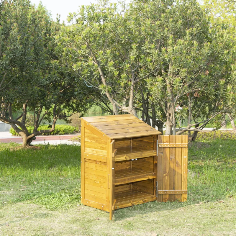 Holzkabinett, Gartenregal, Holzregal, Schrank aus Holz, Außenmöbel