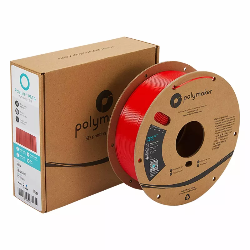 3D-Druck Filament, Rotes Filament, PLA, Spule, PolyMaker