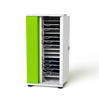 Schrank, grüne Tür, Aufbewahrungsschrank, rollbar, Ladestation